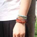 YGLINE Boho Handmade Wrap Leather Tube Crystal Stone Bracelet for Women - Image 4